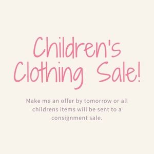 Children’s items clearance